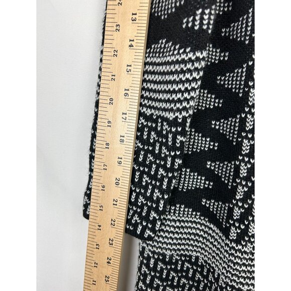 Skovhuus Womens Black Knit Cardigan Medium Wool Blend Long Sleeve Open Front - Picture 6 of 10